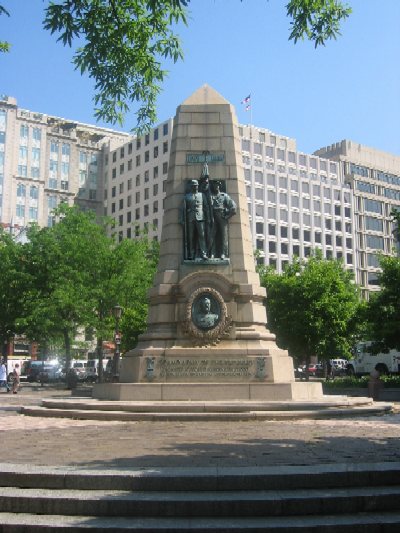 This statue at Pennsylvania Avenue and 7th Street honors the Grand Army of the Republic.  The name refers to the Union Army during the Civil War.
