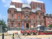 The Renwick Gallery of the Smithsonian Institution remains open during reconstruction of Pennsylvania Avenue.
