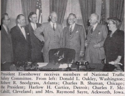 On April 13, 1954, President Eisenhower established an Action Committee for Traffic Safety.