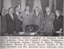 Photo: On April 13, 1954, President Eisenhower established an Action Committee for Traffic Safety.