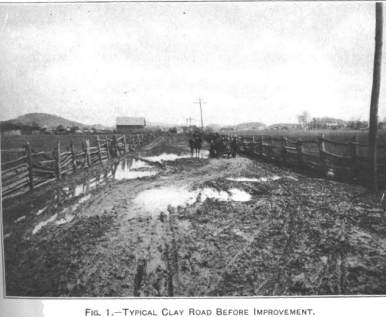 Photo of clay road before improvement