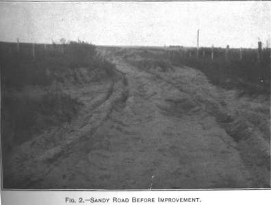 Photo of sand road before improvement