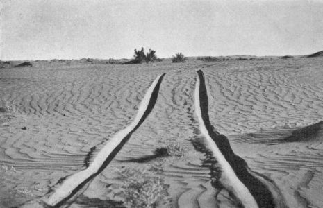 National Old Trails Road - Navajo Reservation, AZ.  Drift-sand near Bruckman's Trading Post.