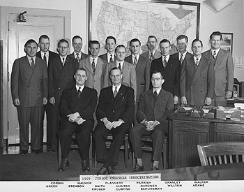 Training years: The 1949 Junior Engineer Indoctrination. This is the oldest of approximately 120 training class photos that can be found on FHWA's StaffNet sitet