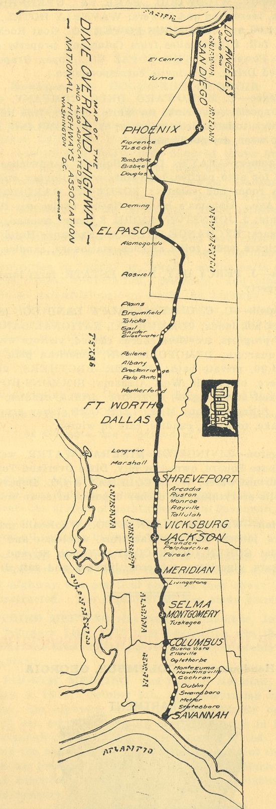 The Dixie Highway Map U.s. Route 80 The Dixie Overland Highway Map 2 - General Highway History -  Highway History - Federal Highway Administration