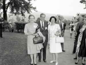 Mrs. Callie Maude Whitton joined her husband Rex and Lady Bird Johnson (right) on the Landscapes and Landmarks Tour of I-95 in Virginia. Lady Bird enjoyed Mrs. Whitton's cookies.