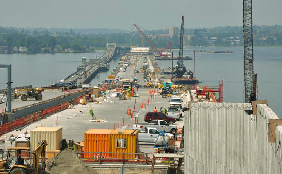 Photo of Washington State Route 520 floating bridge