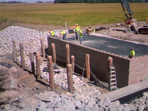 Construction of the Indiana's first GRS-IBS abutments in Hamilton Countyâ€”Bridge 301 East Abutment and Bridge 301 West Abutment.