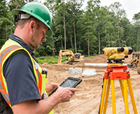 Photo of construction crew using eConstruction technology