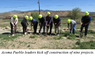 Acoma Pueblo leaders kick off construction of nine projects.
