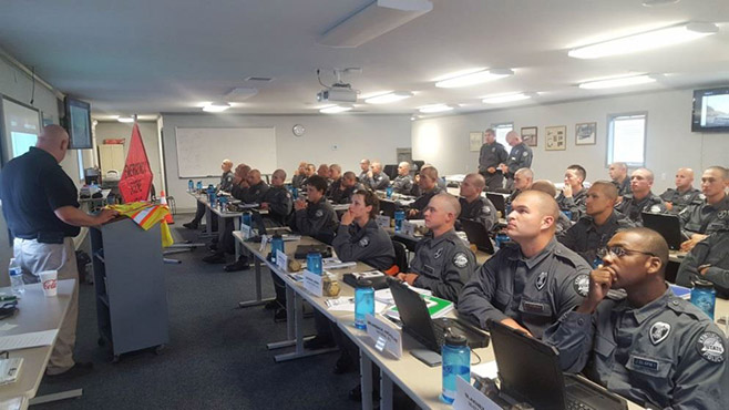 Photos of First responders learn to manage traffic incidents at the Kentucky State Police Training Academy.