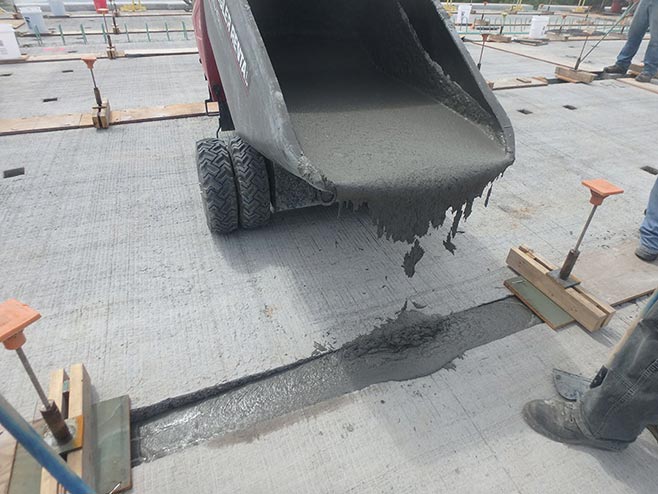 Photo: UHPC connections between prefabricated deck panels accelerated construction of a Minnesota Bridge. Credit: Hennepin County Transportation Department