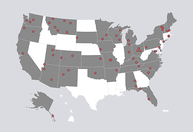 AID Demonstration Projects Map