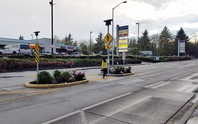 Pedestrian refuge island