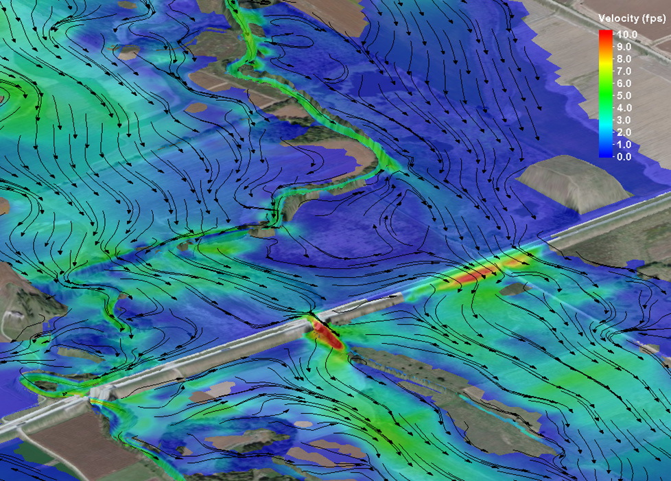 Visual: 2D hydraulic modeling from Fact Sheet, bottom of page 1.