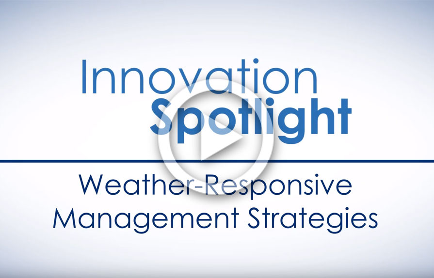 screenshot of Innovation Spotlight video on weather-responsive management strategies