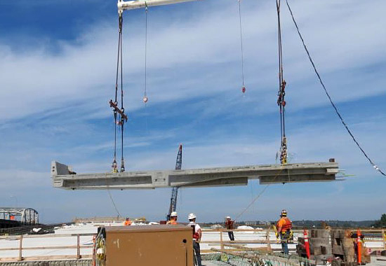 Washington's State Route 529 floating bridge under construction photo