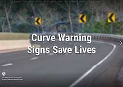 Screenshot of EDC Storyboard on Curve Warning Signs.