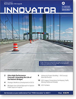 Innovator cover image- UHPC bridge deck replacement shown.