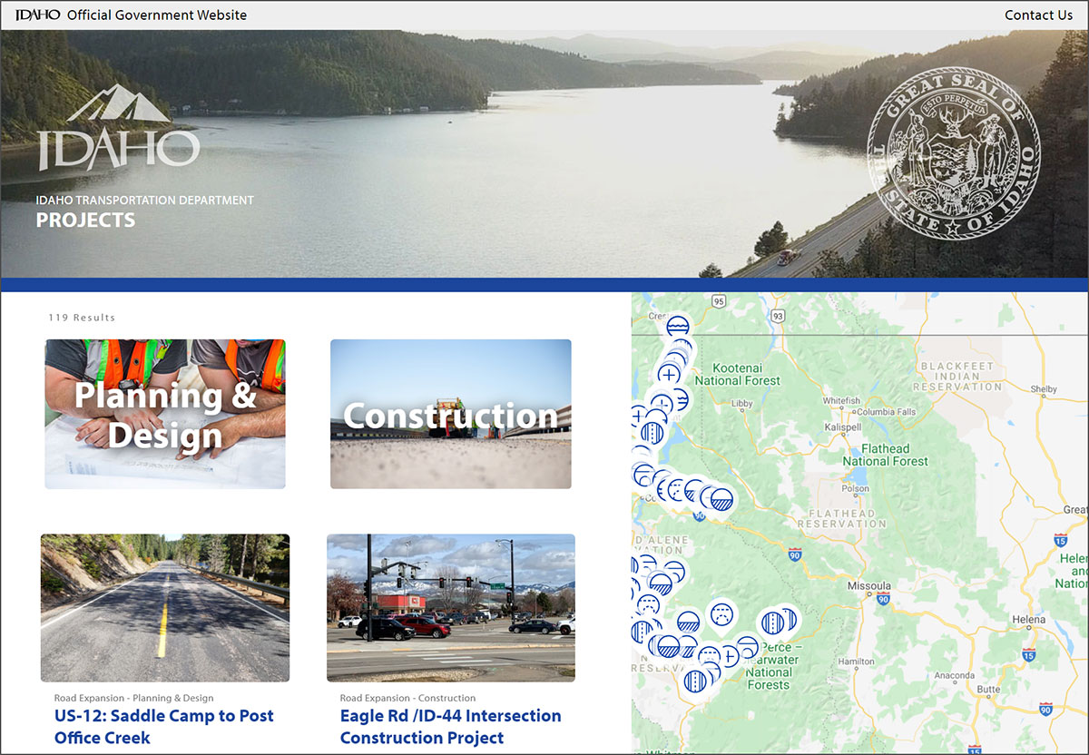 Idaho Transportation Department website