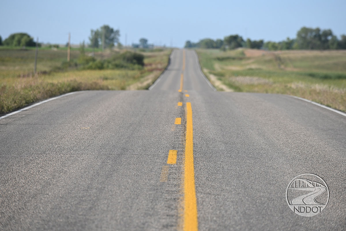 North Dakota rural roadway