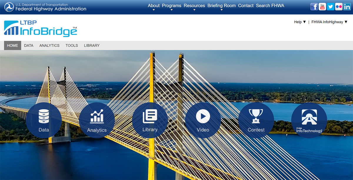 Screenshot of InfoBridge Homepage