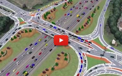 Diverging Diamond Interchange - I-285 Atlanta