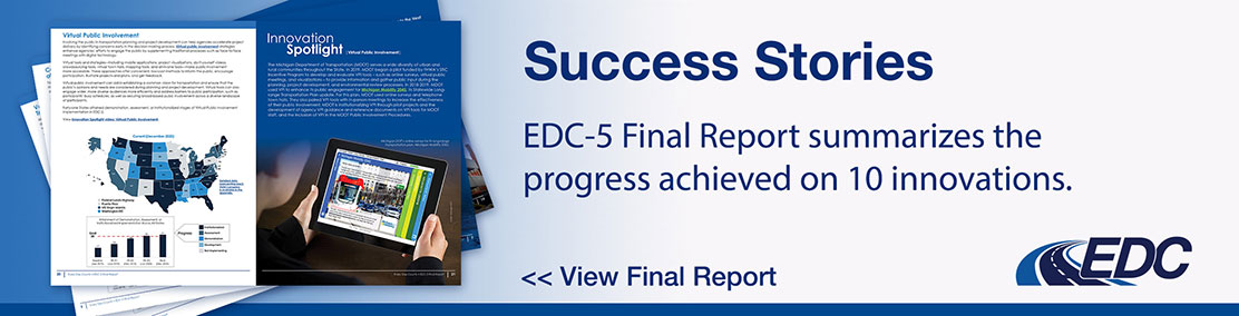 EDC-5 Success Stories. Final report summarizes progress achieved on 10 Innovations. View Final Report.