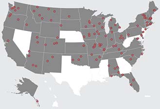 AID Demonstration Projects Map