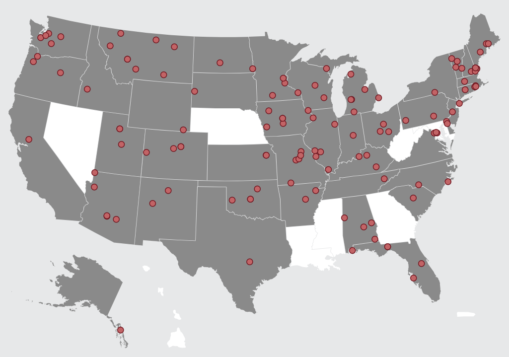 AID Demonstration Projects Map