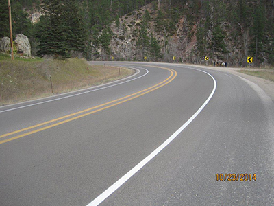 Curve in road