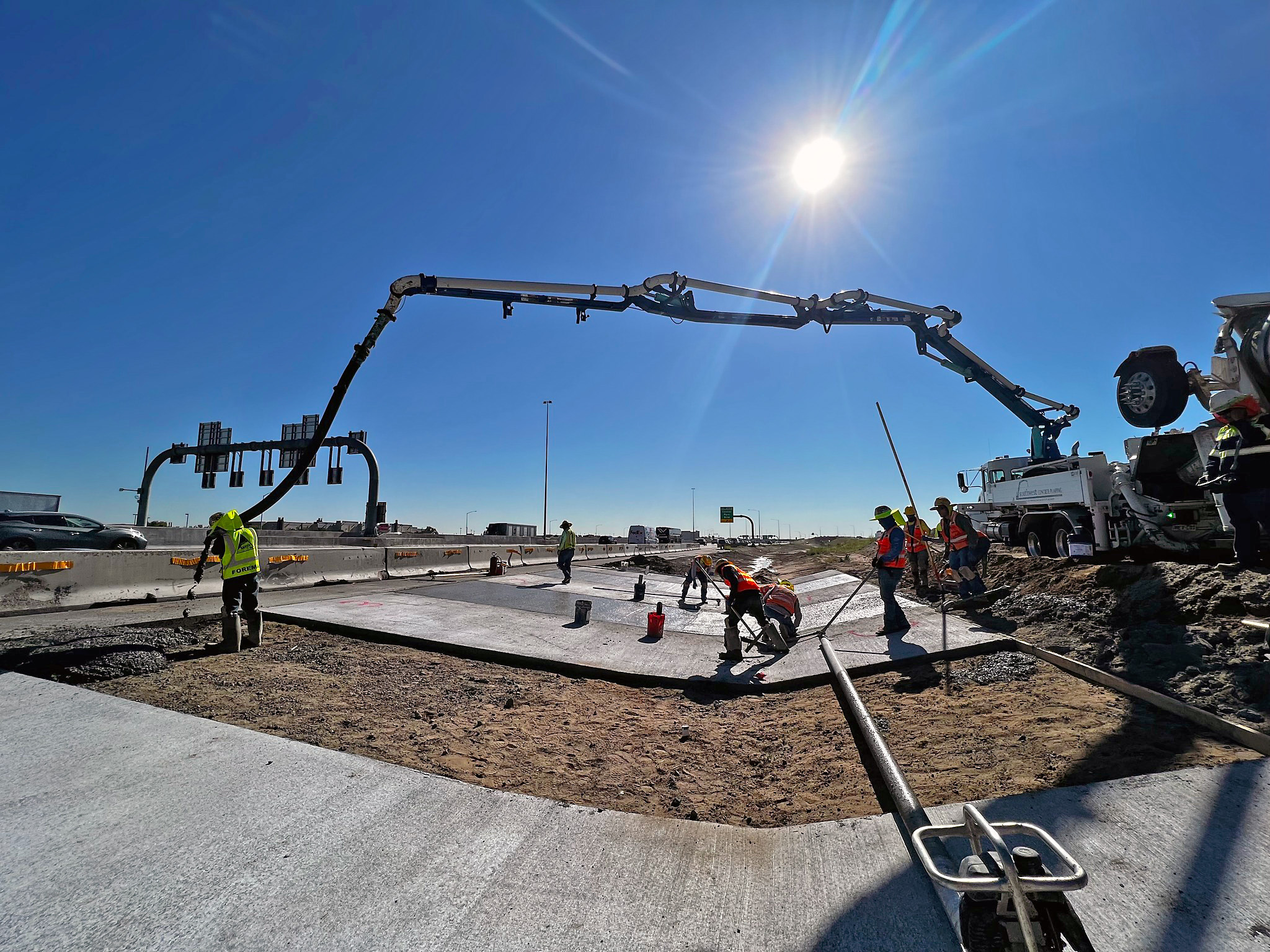 Road construction utilizing a design-build project.