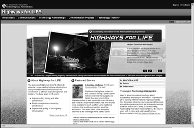 The new Highways for LIFE Web site features streamlined navigation and updated content.