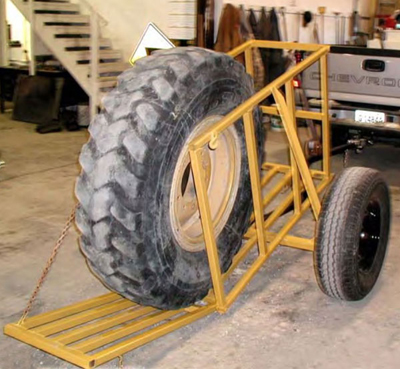 Development of a trailer to transport large tires from heavy equipment won Towner County, N.D., top honors in the Build a Better Mousetrap National Competition.