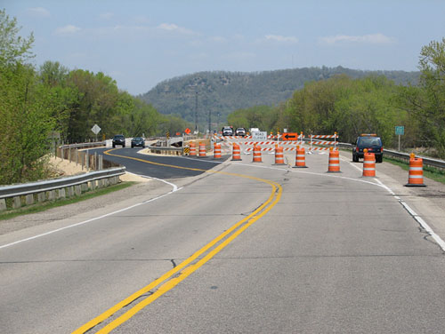 Using temporary bypass bridges helped the Wisconsin DOT improve safety and cut construction time nearly in half on a Highways for LIFE demonstration project.