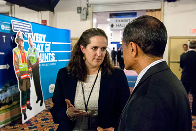 FHWA's Center for Accelerating Innovation displays  at the TRB annual meeting drew visitors interested in learning how deploying   innovation is improving the nation's highway system.