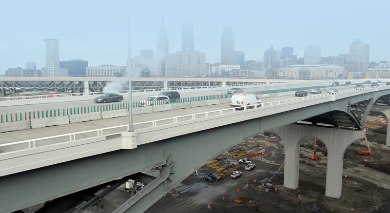 The Ohio DOT tried thermal integrity profiling when it built the first span of the George V. Voinovich Bridge, now open to traffic