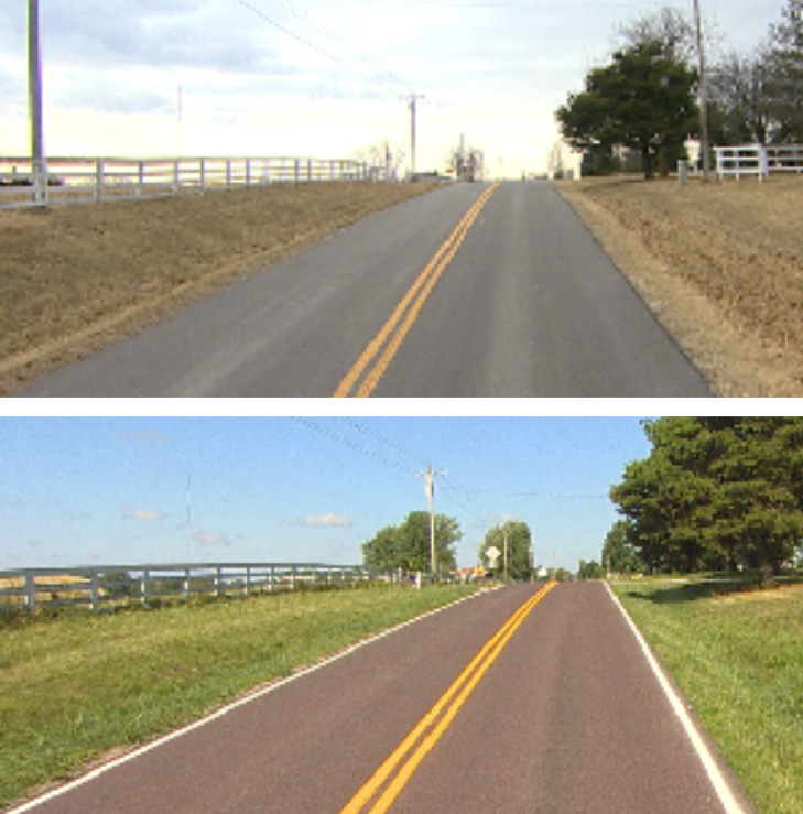 Using a systemic approach, the Missouri DOT added edgeline stripes to improve safety on rural roads such as Route M in Boone County.