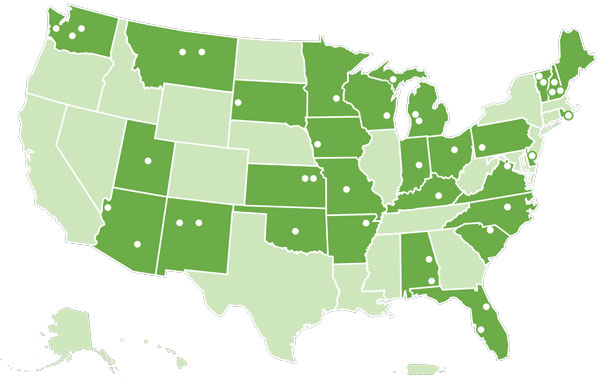 AID Demonstration grant project locations