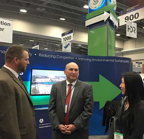 FHWA Administrator Gregory Nadeau (center) stopped by the Every Day Counts booth at the Transportation Research Board Annual Meeting.