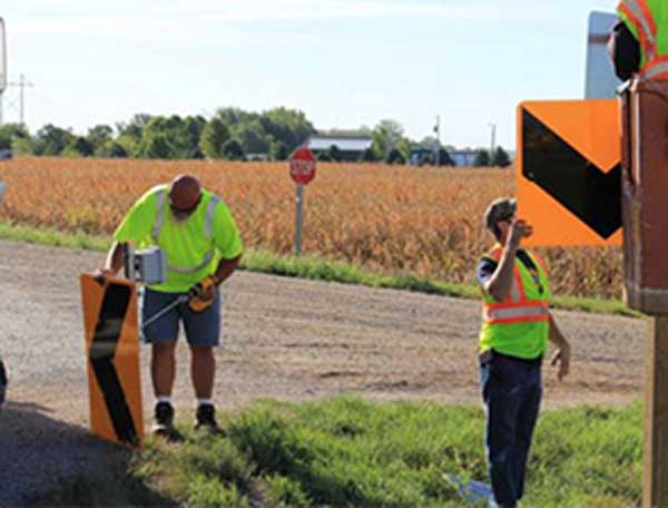 The Sequential Dynamic Curve Warning System is designed to limit roadway departure crashes on curves