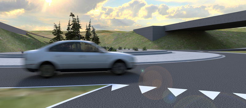 Images developed with 3D data help the public visualize projects such as roundabouts.