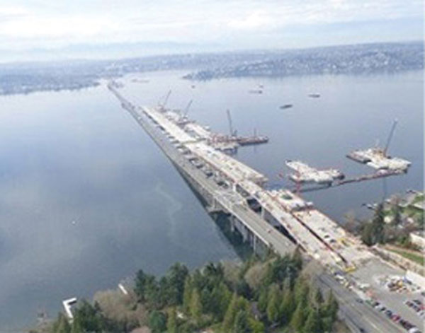 Washington State Route 520 floating bridge.