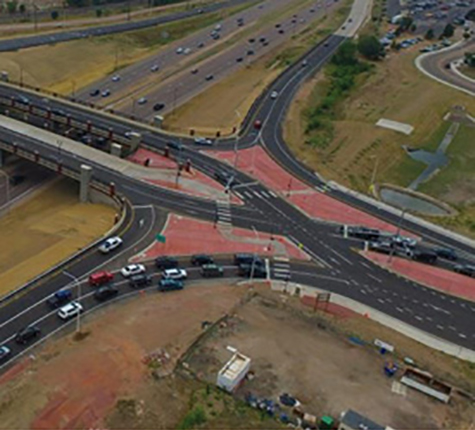 Colorado’s third diverging diamond interchange