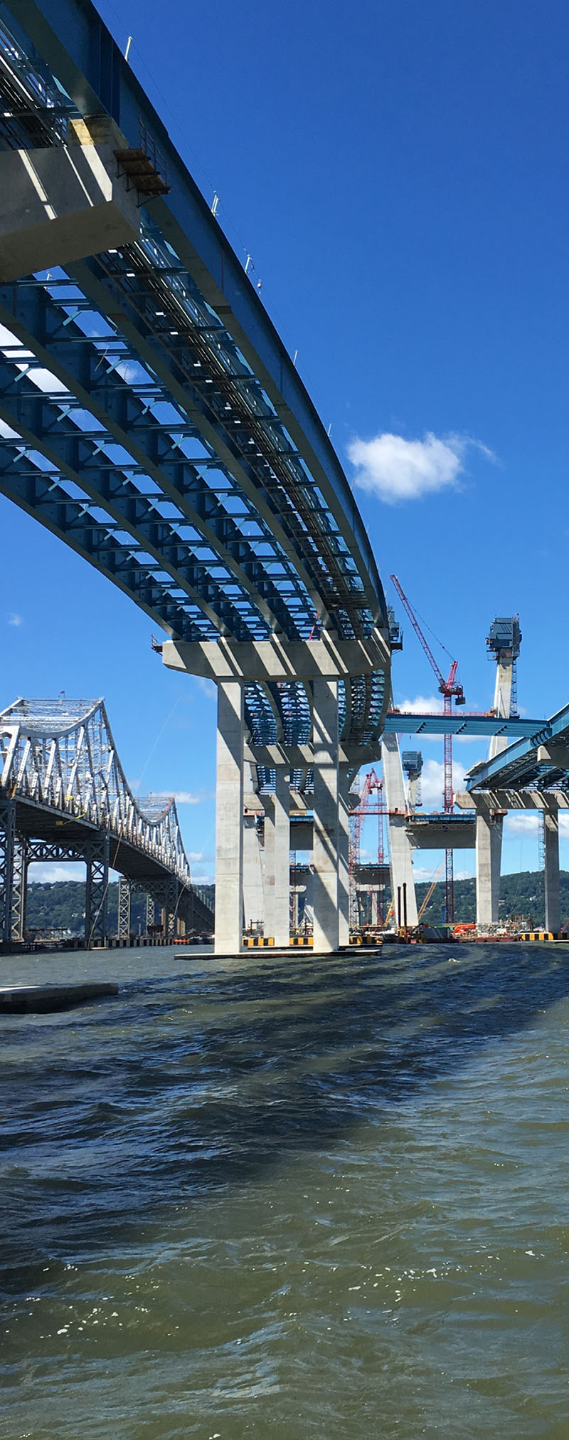 Photo of partially constructed bridge