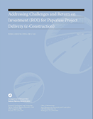 Cover of “Addressing Challenges and Return on Investment (ROI) for Paperless Project Delivery (e-Construction)” report.