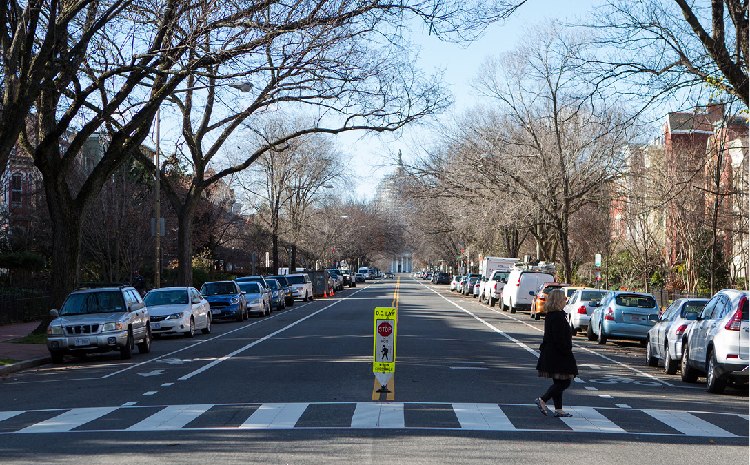 High visibility crosswalk