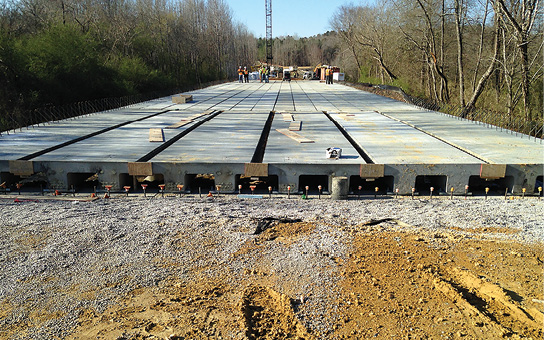 Photo of Hanging Rock Creek Bride during construction.