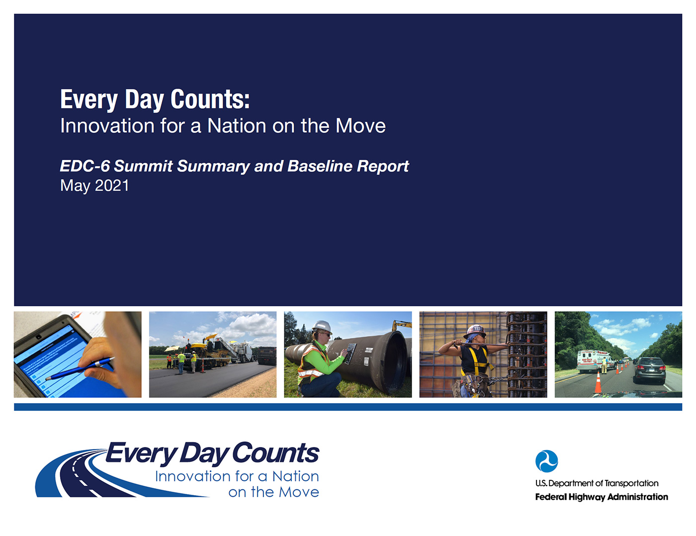 Cover of the EDC-6 Summit Summary and Baseline Report