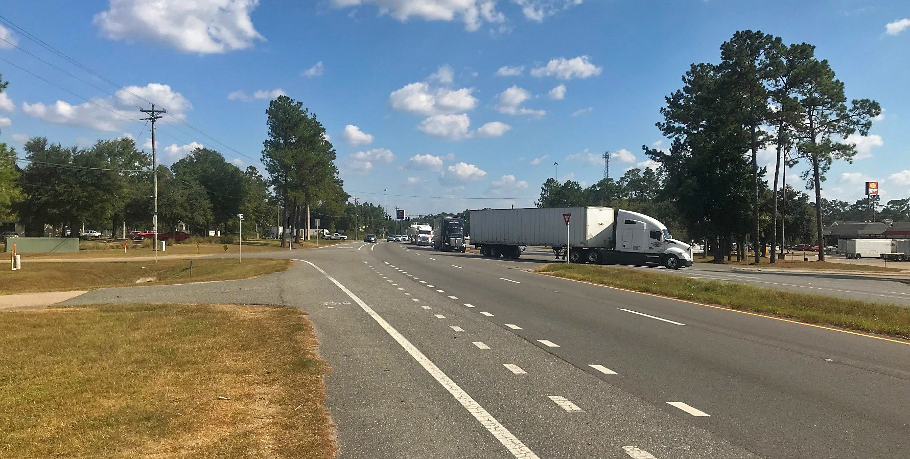 Semi-truck on Florida highway